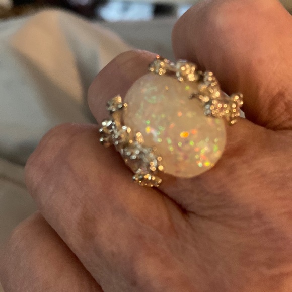 Jewelry - Ladies size 9 iridescent large stone ring.  $15.00